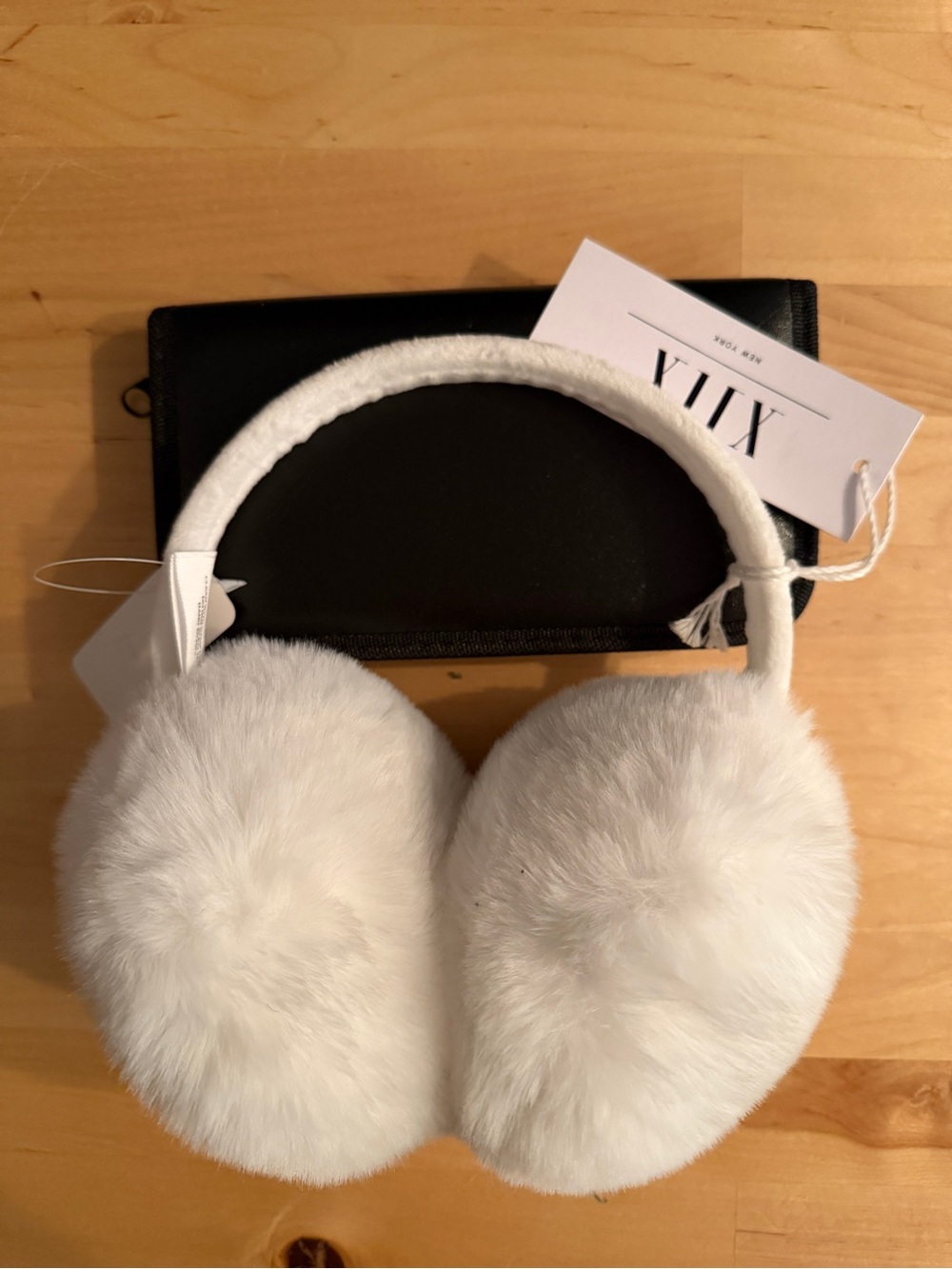 White Faux Fur Earmuffs - Cozy Winter Ear Warmers